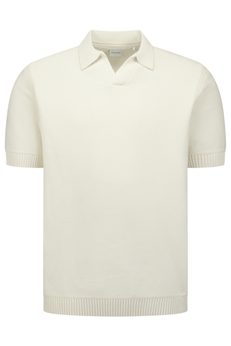 NO-EXCESS ecru heren polo | Vooraanzicht