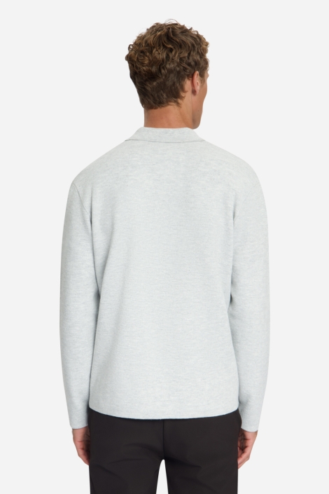 NO-EXCESS grijze heren trui | Model achteraanzicht
