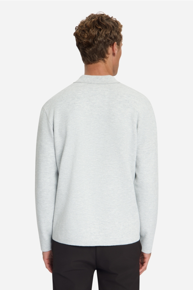 NO-EXCESS grijze heren trui | Model achteraanzicht