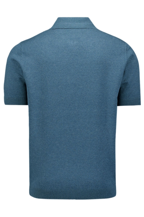 NO-EXCESS blauwe heren polo | Achteraanzicht
