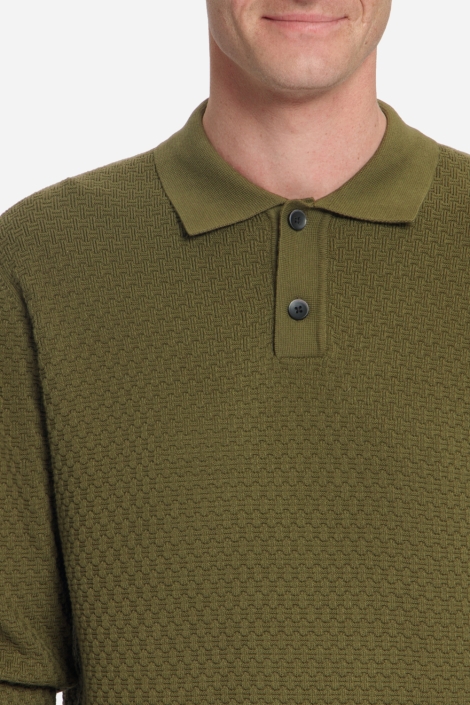 NO-EXCESS groene heren trui | Close up
