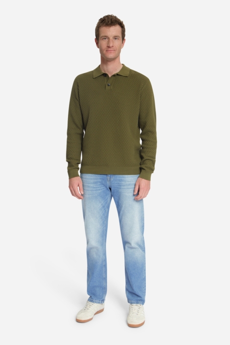 NO-EXCESS groene heren trui | Model