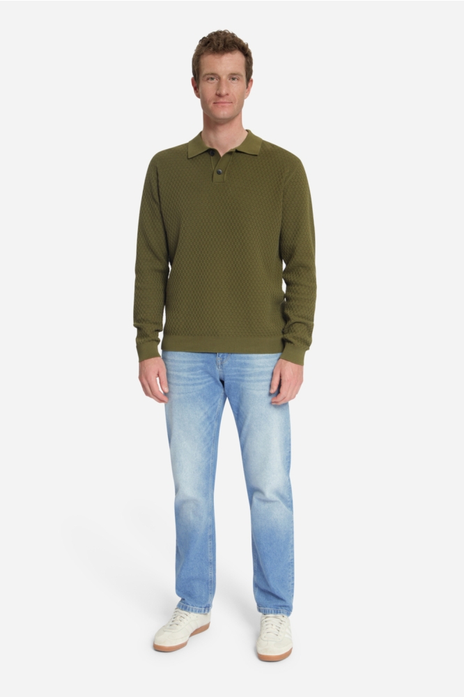 NO-EXCESS groene heren trui | Model