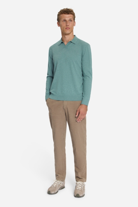 NO-EXCESS blauwe heren polo | Model
