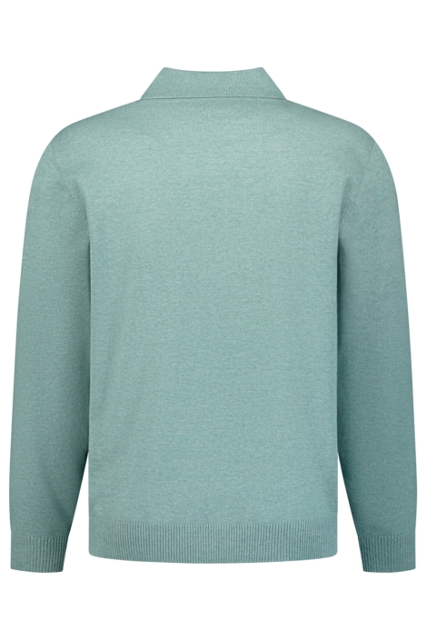 NO-EXCESS blauwe heren polo | Achteraanzicht