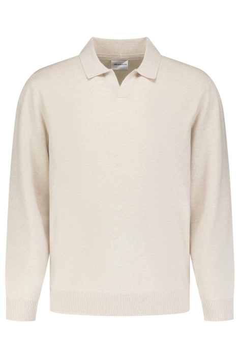 NO-EXCESS beige heren trui | Vooraanzicht