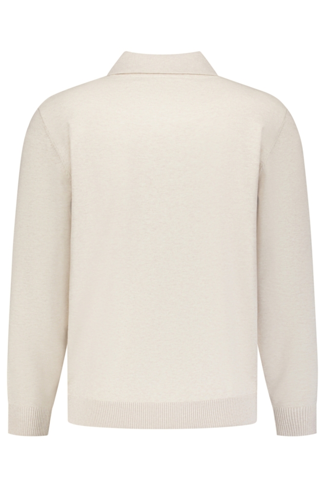 NO-EXCESS beige heren trui | Achteraanzicht