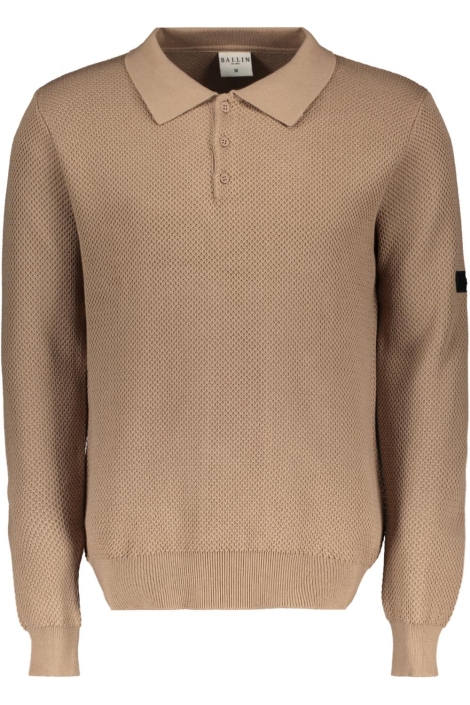 Ballin bruine heren polo | Vooraanzicht