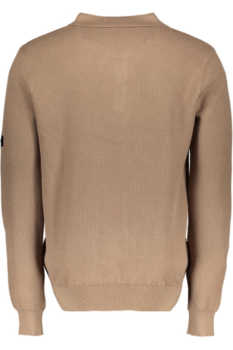 Ballin bruine heren polo | Achteraanzicht