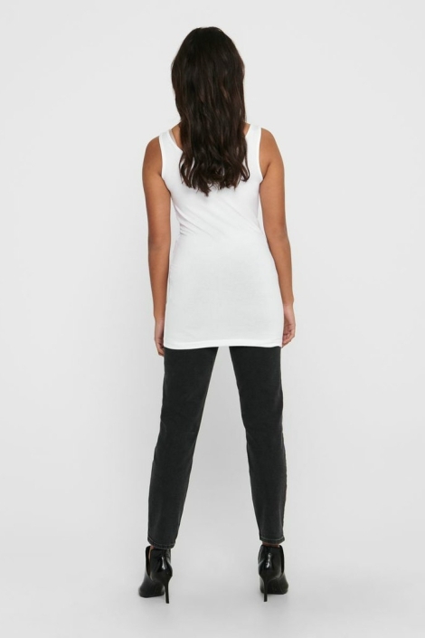 Only witte dames top | Model achteraanzicht