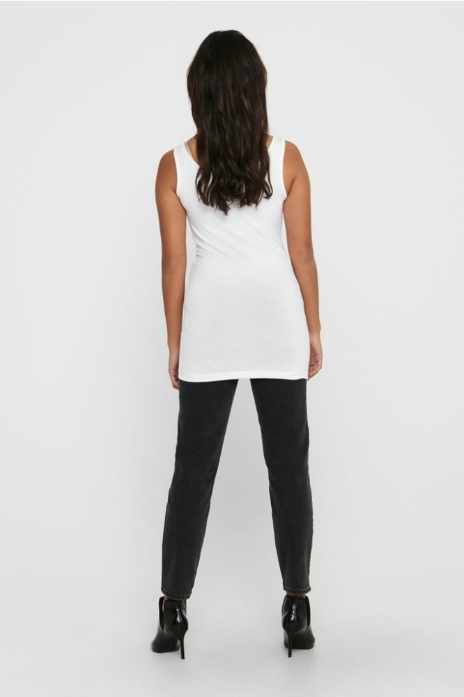 Only witte dames top | Model achteraanzicht