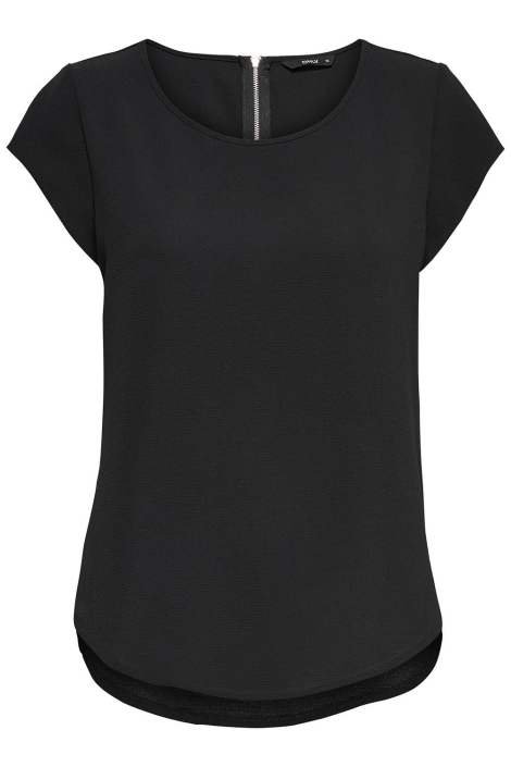 Only zwarte dames t-shirt | Vooraanzicht