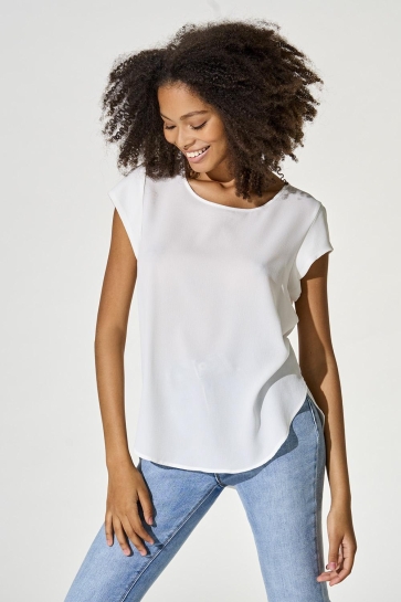 Only ONLVIC S/S SOLID TOP NOOS WVN 15142784 Cloud Dancer