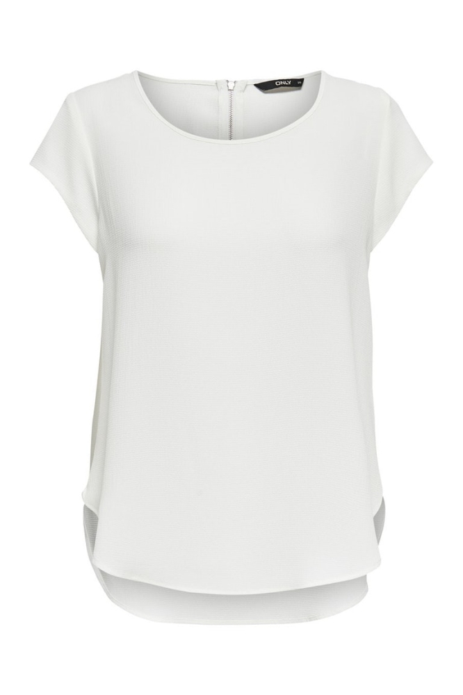 Only witte dames t-shirt | Vooraanzicht