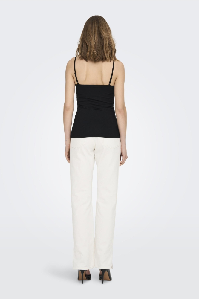 Jacqueline de Yong zwarte dames top | Model achteraanzicht