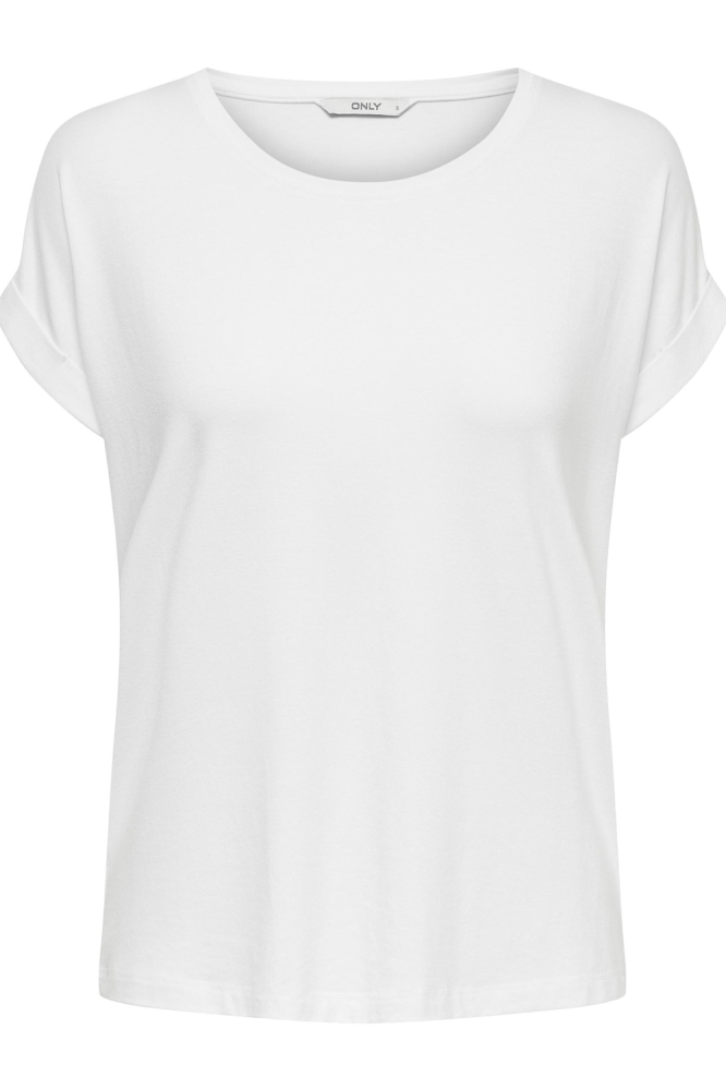 Only witte dames t-shirt | Vooraanzicht