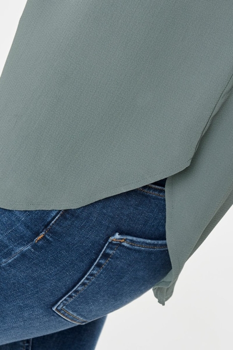 Only groene dames t-shirt | Close up