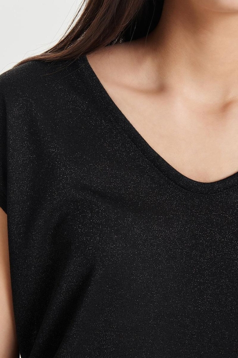 Only zwarte dames t-shirt | Close up