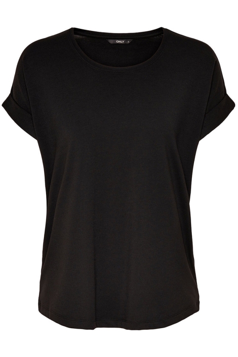 Only zwarte dames t-shirt | Vooraanzicht