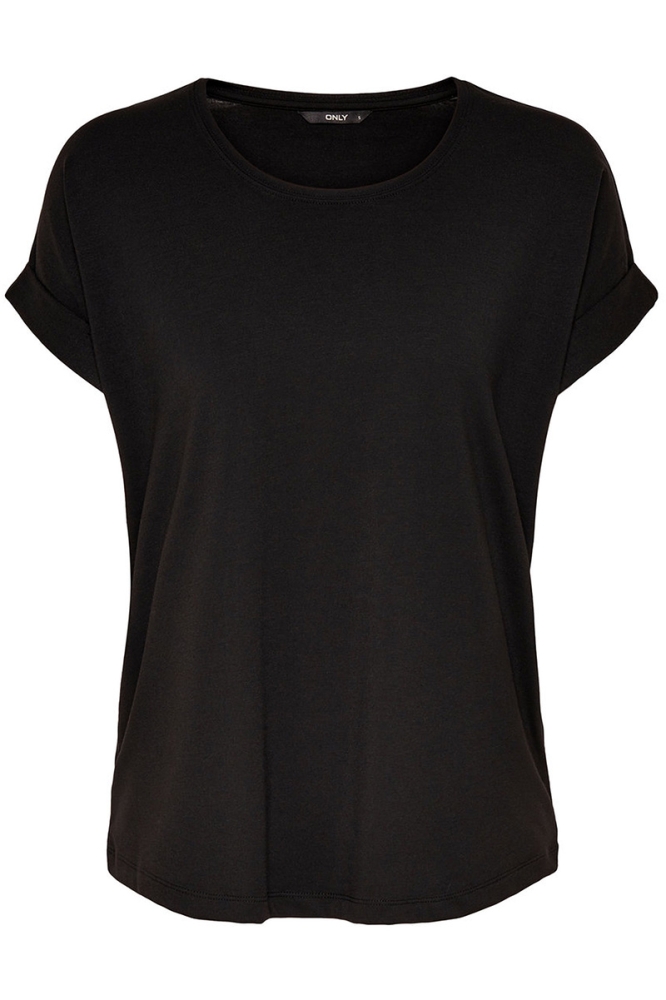 Only zwarte dames t-shirt | Vooraanzicht