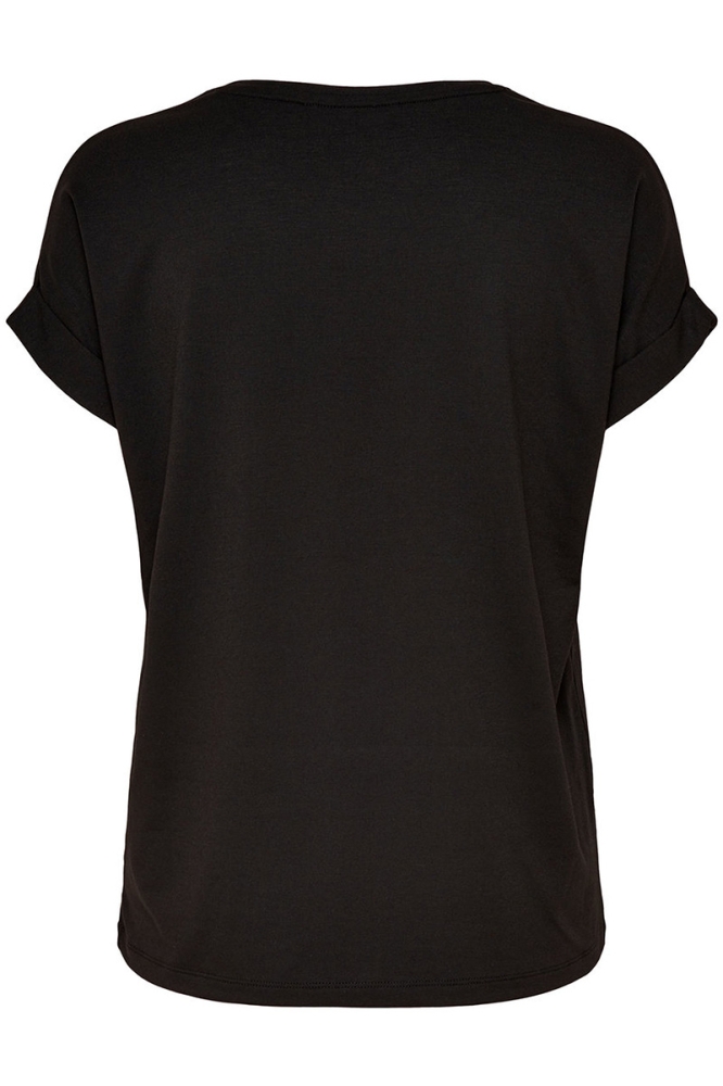 Only zwarte dames t-shirt | Achteraanzicht