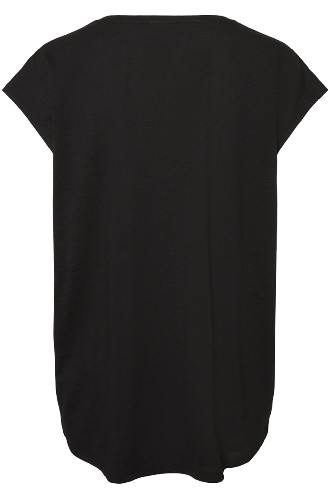 Noisy may zwarte dames t-shirt | Achteraanzicht