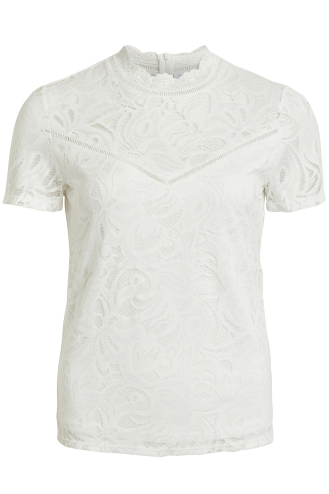 Vila witte dames t-shirt | Vooraanzicht