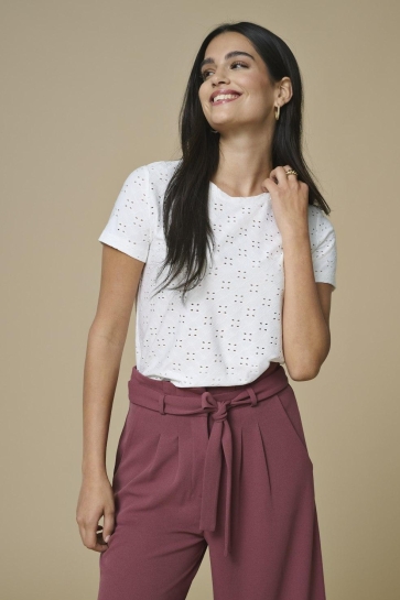 Jacqueline de Yong jdycathinka s/s tag top jrs noos Wit