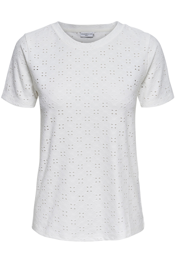 Jacqueline de Yong witte dames t-shirt | Vooraanzicht