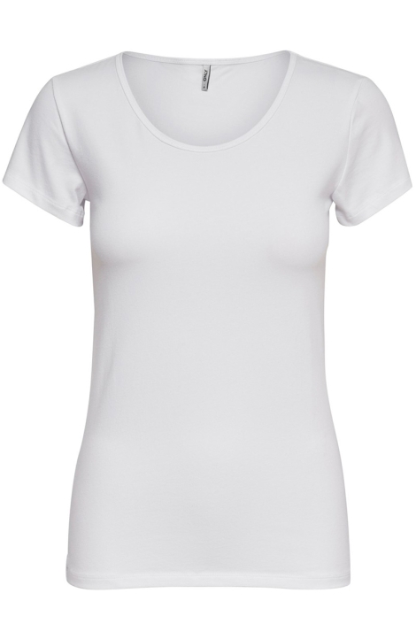 Only witte dames t-shirt | Vooraanzicht