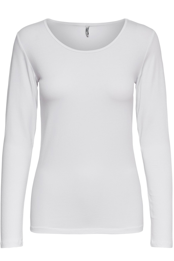 Only witte dames t-shirt | Vooraanzicht