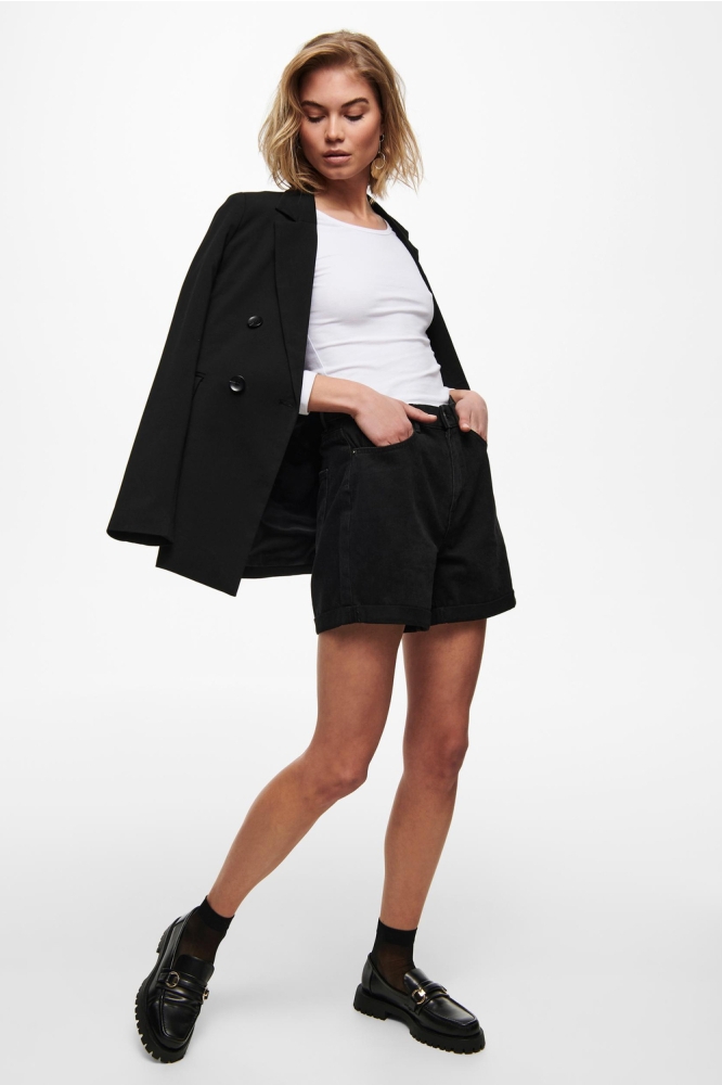 Only witte dames t-shirt | Model zijaanzicht