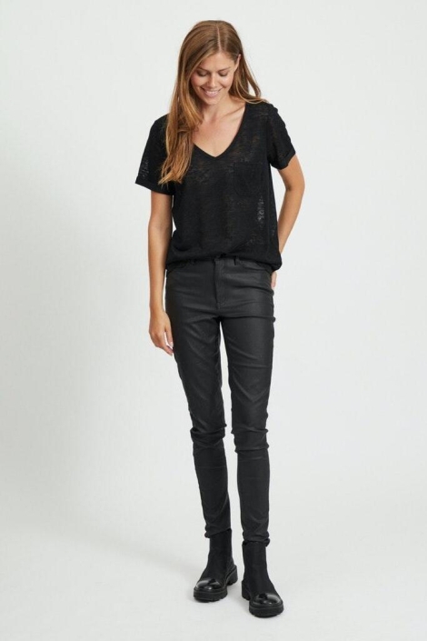 Object zwarte dames t-shirt