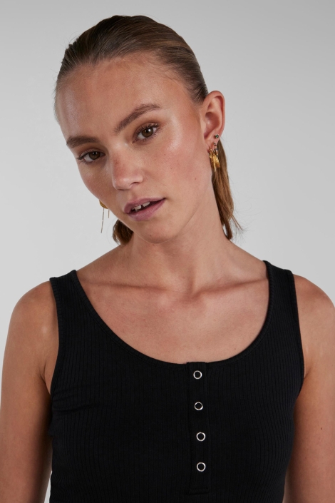 Pieces zwarte dames top | Close up