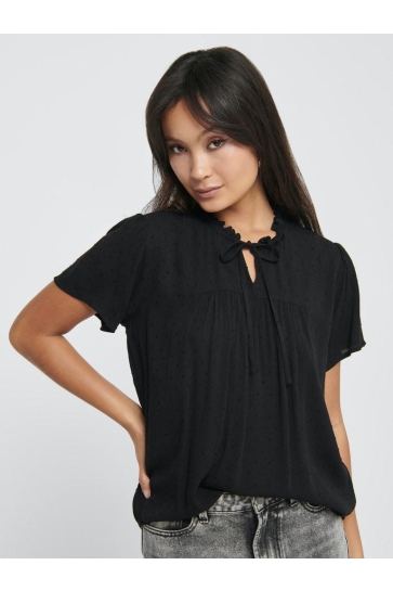 Jacqueline de Yong JDYLIMA LIFE S/S TOP WVN 15207809 Black