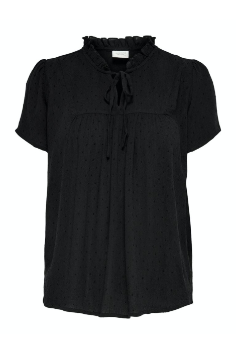 Jacqueline de Yong zwarte dames t-shirt | Vooraanzicht