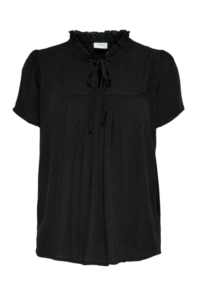 Jacqueline de Yong zwarte dames t-shirt | Vooraanzicht