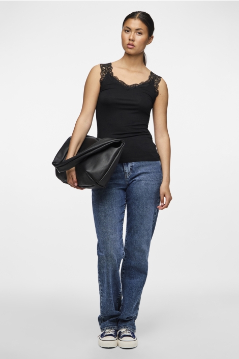 Pieces zwarte dames top | Model