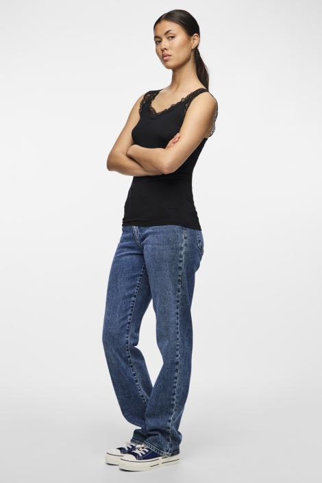 Pieces zwarte dames top | Model