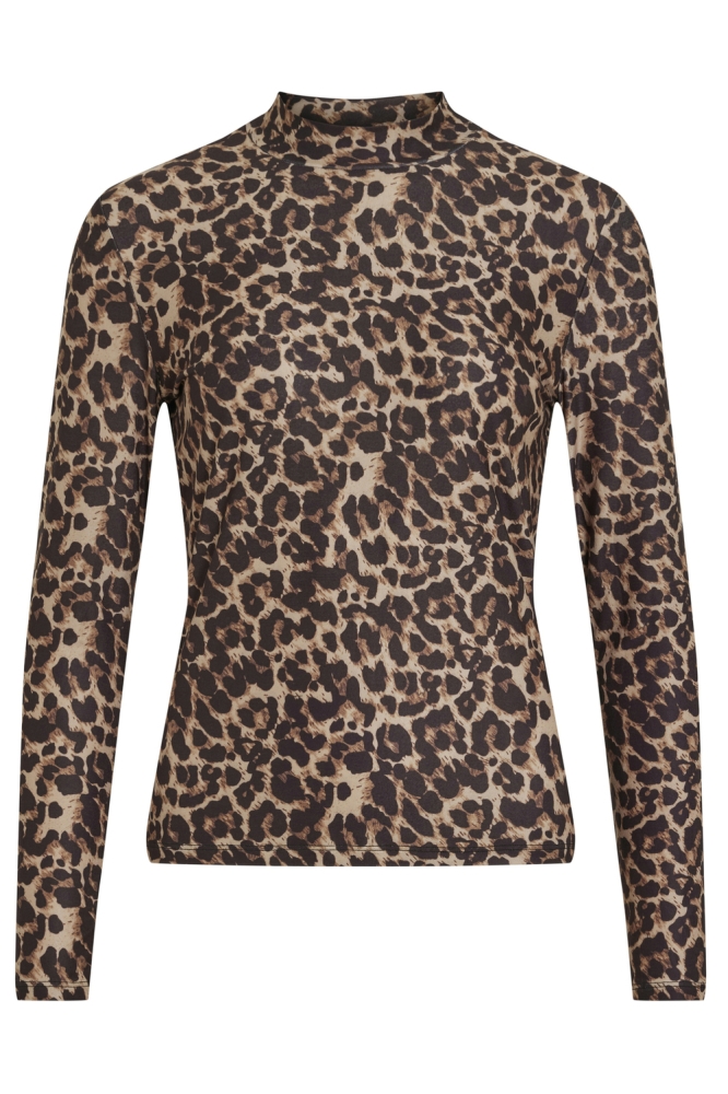 Vila camel dames t-shirt | Vooraanzicht