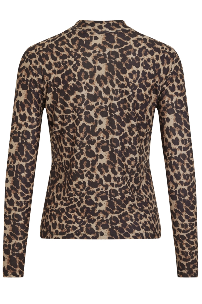 Vila camel dames t-shirt | Achteraanzicht