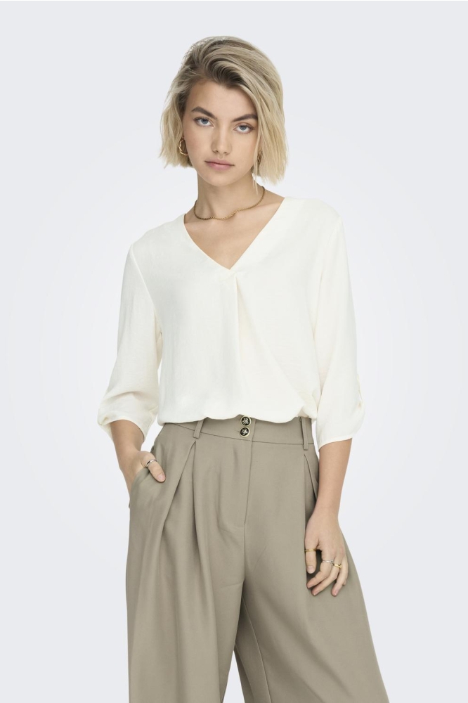 Jacqueline de Yong witte dames t-shirt | Model