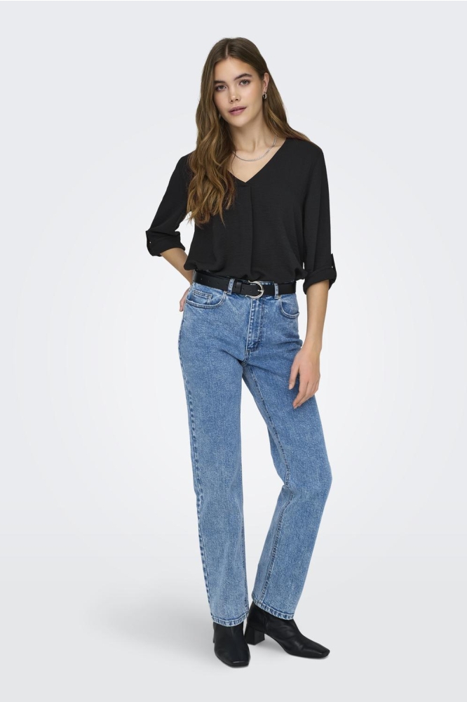 Jacqueline de Yong zwarte dames blouse | Model