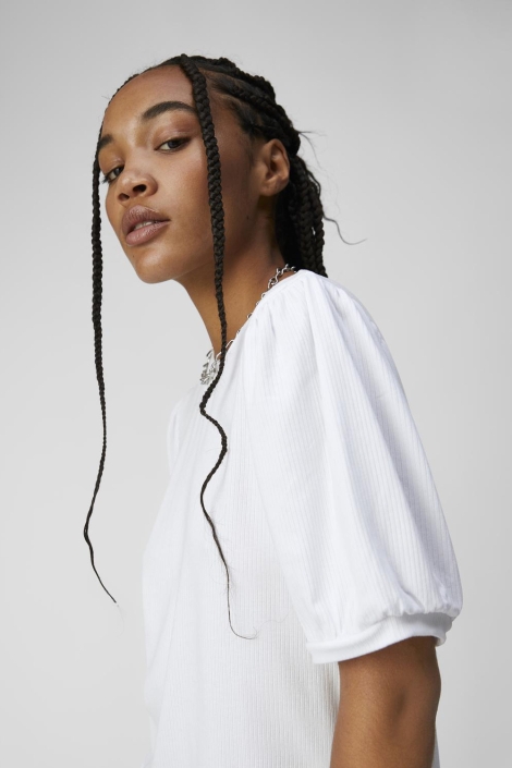 Object witte dames t-shirt | Close up