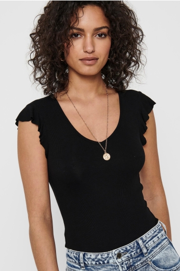 Only onlbelia s/l top jrs Zwart