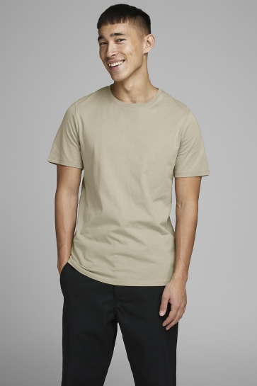 Jack & Jones JJEORGANIC BASIC TEE SS O-NECK NOOS 12156101 Crockery/SLIM
