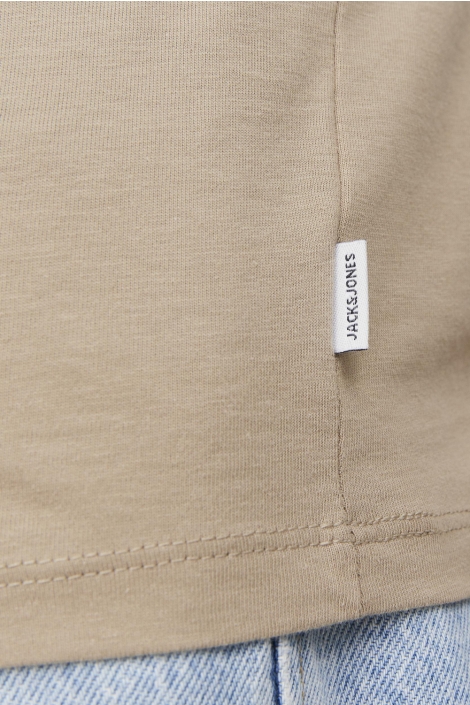 Jack & Jones camel heren t-shirt | Close up