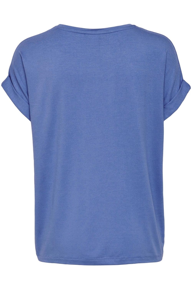 Only blauwe dames t-shirt | Achteraanzicht