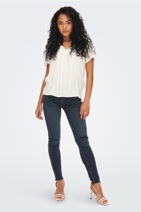 Jacqueline de Yong witte dames t-shirt | Model