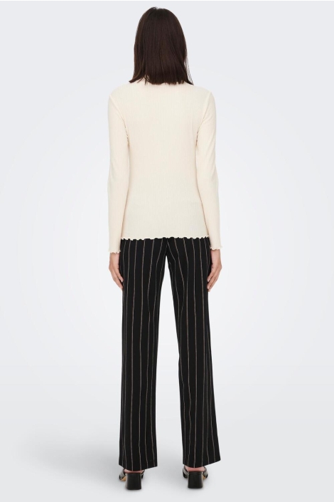 Jacqueline de Yong ecru dames t-shirt | Model achteraanzicht